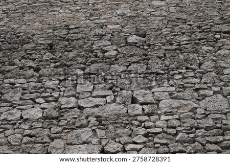 Raw Grey Rock Surface Backdrop Irregular Rough Material for Text Overlays Naturally Aged Aggregate Detailed Dimensional Formation with Usable Space