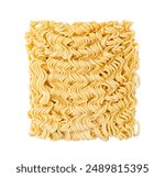 Raw Instant Noodles Isolated, Dry Ramen Noodle, Uncooked Korea Vermicelli, Fast Chinese Pasta, Raw Asian Instant Noodles on White Background