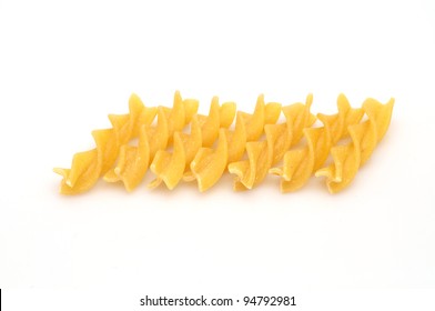 Raw Italian Rotini Or Corkscrew Pasta