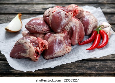 raw lamb heart