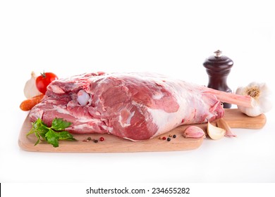 Raw Lamb Leg