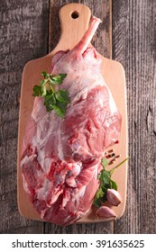 Raw Lamb Leg