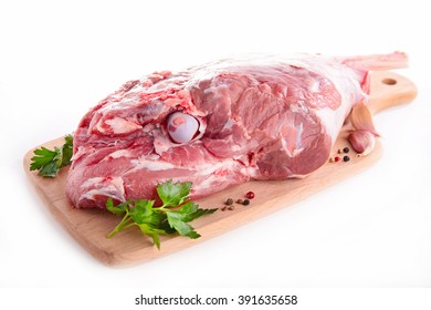 Raw Lamb Leg