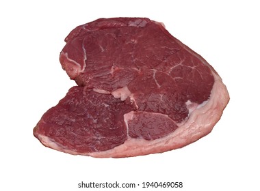 Raw Lamb Leg Steak Isolated