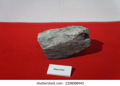 Raw Magnetite Mineral Rock Stone.  Strongly Magnetic Iron Ore.