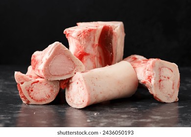 Raw Marrow bone beef for making broth