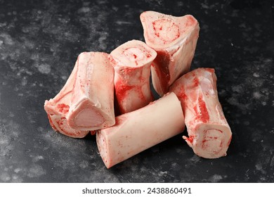 Raw Marrow bone beef for making broth