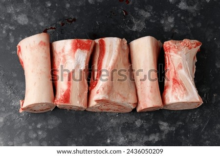 Raw Marrow bone beef for making broth