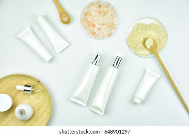 Raw Material And Cosmetics Beauty Product Packaging, Natural Organic Ingredient For Skin Care.