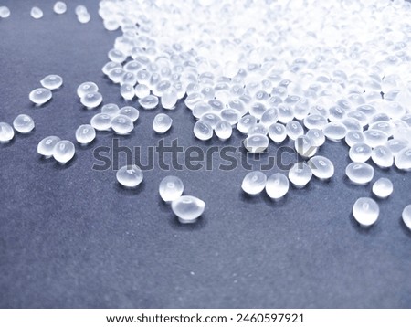 raw material virgin polymer isolated on a black background for industrial plastic product catalog banner design