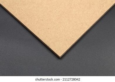 Raw Mdf Board On Black Background.