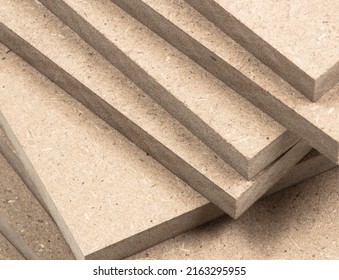 Raw mdf boards in close-up.