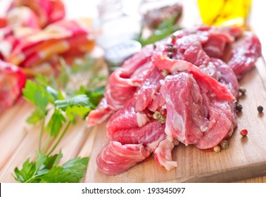 raw meat - Shutterstock ID 193345097