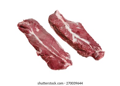 Raw Meat Beef Diaphragm White Background Stock Photo 270039644 ...