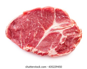 Raw meat steak isolated on white background - Shutterstock ID 435229450