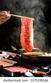 raw meet sukiyaki hot pot