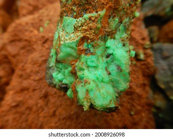 Raw Nickel Rock Found In Indonesian Mining Areas (Macro)