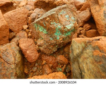 Raw Nickel Rock Found In Indonesian Mining Areas (Macro)