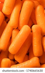 Raw Organic  Baby Carrots In A Bowl