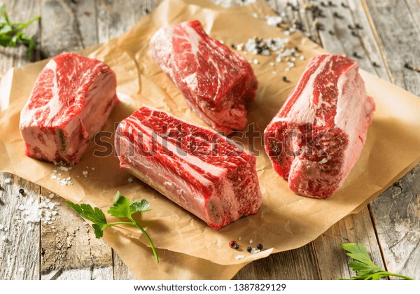 Raw Organic Beef\
Short Ribs Ready to Cook