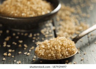 Raw Organic Cane Sugar In A Bowl