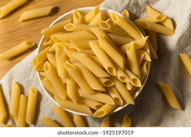 Raw Organic Dry Penne Pasta Ready to Cook