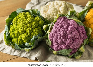 Raw Organic Multi Colored Cauliflower Ready Stock Photo 1158397546 ...