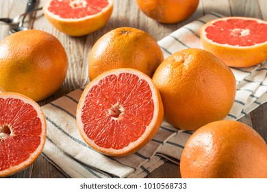 Raw Organic Ruby Red Grapefruits Ready to Eat