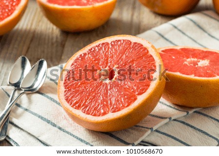 Raw Organic Ruby Red Grapefruits Ready to Eat
