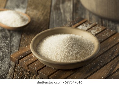 Raw Organic Sweet Sugar Cane In A Bowl