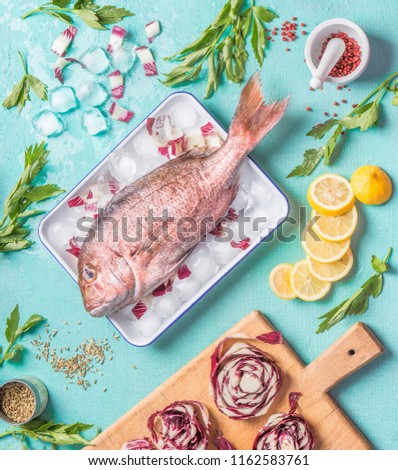 Similar – Rosa Dorado Fish in baking tin