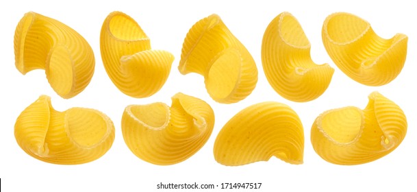 Raw pipe rigate pasta isolated on white background with clipping path, italian national cuisine traditional uncooked ingredient - Powered by Shutterstock