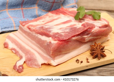 Raw Pork Belly Pieces