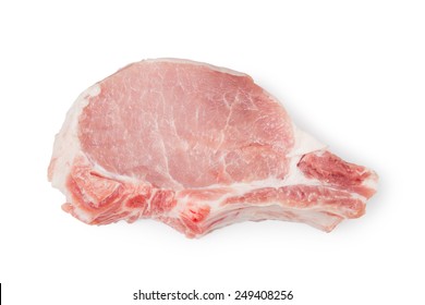 Raw Pork Meat Isolated On White