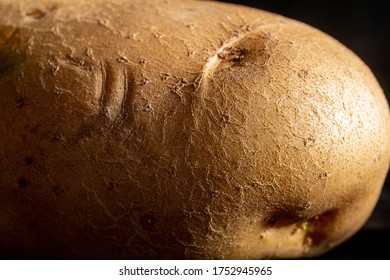 raw potato surface texture in close up