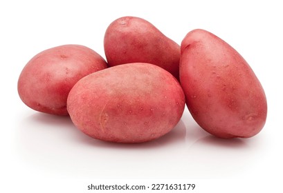 Raw red potato vegetables isolated on a white background - Powered by Shutterstock