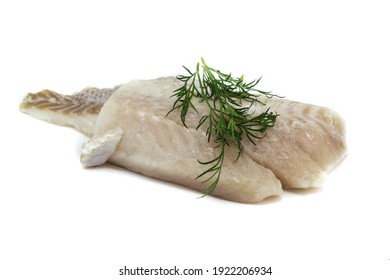 Raw Redfish Fillet Isolated On A White Background