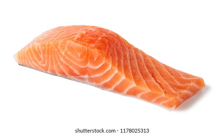 Piece Fresh Salmon Fillet Sliced Isolated Stock Photo 1837707643 ...