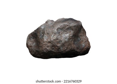 Raw Sample Of Campo Del Cielo Iron Meteorite Isolated On White Background.