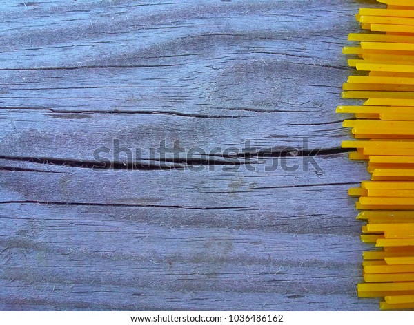 Raw Spaghetti On Background Old Wood Stock Photo Edit Now 1036486162