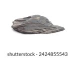 Raw specimen of shale rock stone isolated on white background.  Sedimentary Rock.