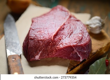 raw steak