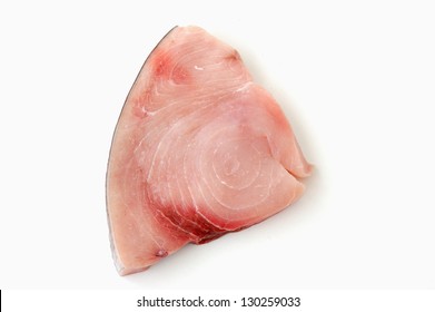 Raw Swordfish On White Background