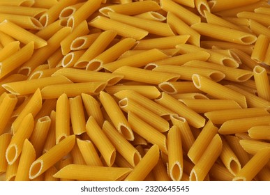 Homemade Raw Dry Mini Penne Pasta Stock Photo 2228355903