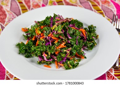 Raw Vegan Kale Slaw Salad