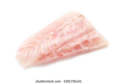 Raw Victoria perch fillet Isolated On White