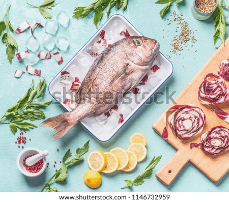 Similar – Rosa Dorado Fish in baking tin