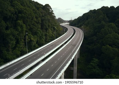 Rawang Bypass, The Highest Elevated Highway In Malaysia Surrounded By The Tropical Forest