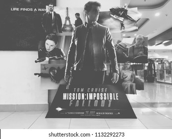 Rawang, Selangor, Malaysia, 10th July 2018 - Beautiful Standee Of A Movie Mission:Impossible Display At TGV Theather