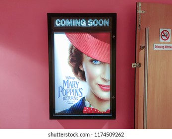 Rawang, Selangor, Malaysia, 25th August 2018 - Standee Of A Film Marry Poppins Return Display At The Cinema To Promote The Show